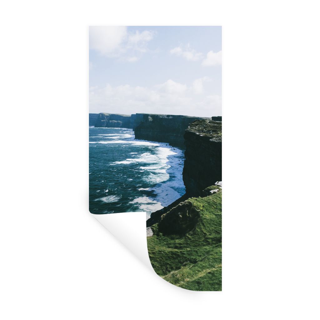 MuchoWow Wandtattoo Wandsticker Wandaufkleber Irlands Küstenlinie mit den Cliffs of Moher 80x160 cm Selbstklebend und Repositionierbar - Sticker...