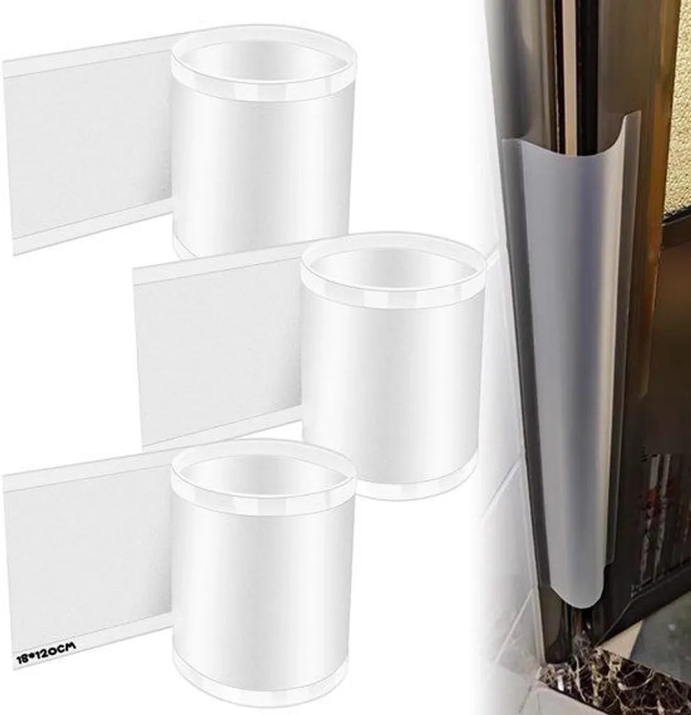 Trois panneaux anti-pincement autocollants 18 x 120 cm pour porte enfant