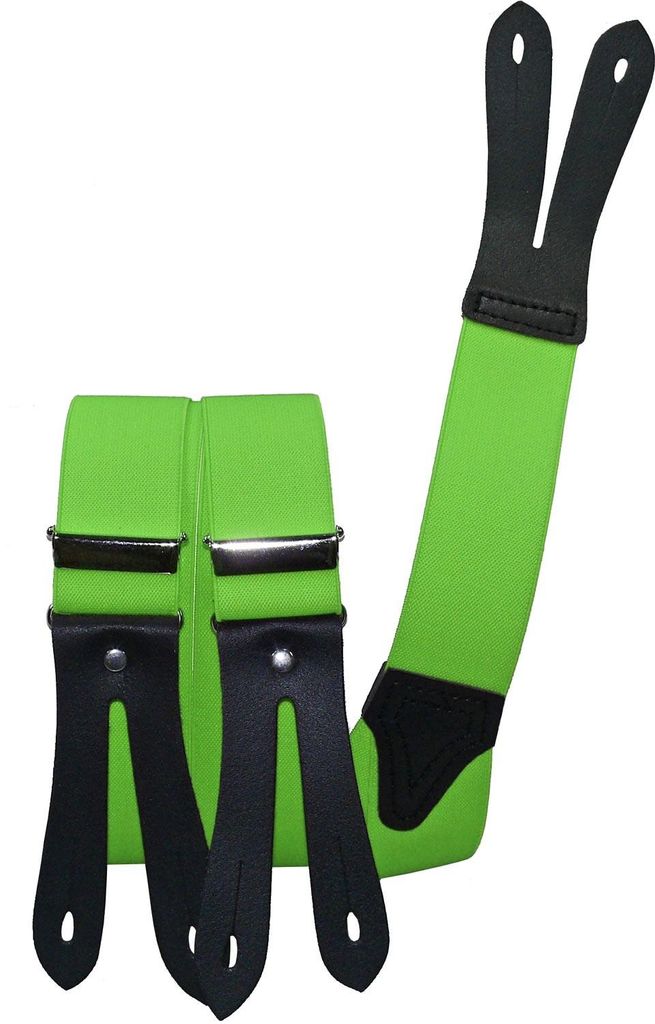 Hosenträger mit Knopfloch aus echten Lederpatten 11 Farben Produktbild 