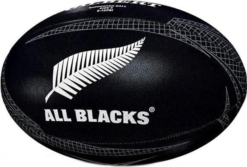 Gilbert All Backs Supporter Rugbyball Schwarz 5 Schwarz 5