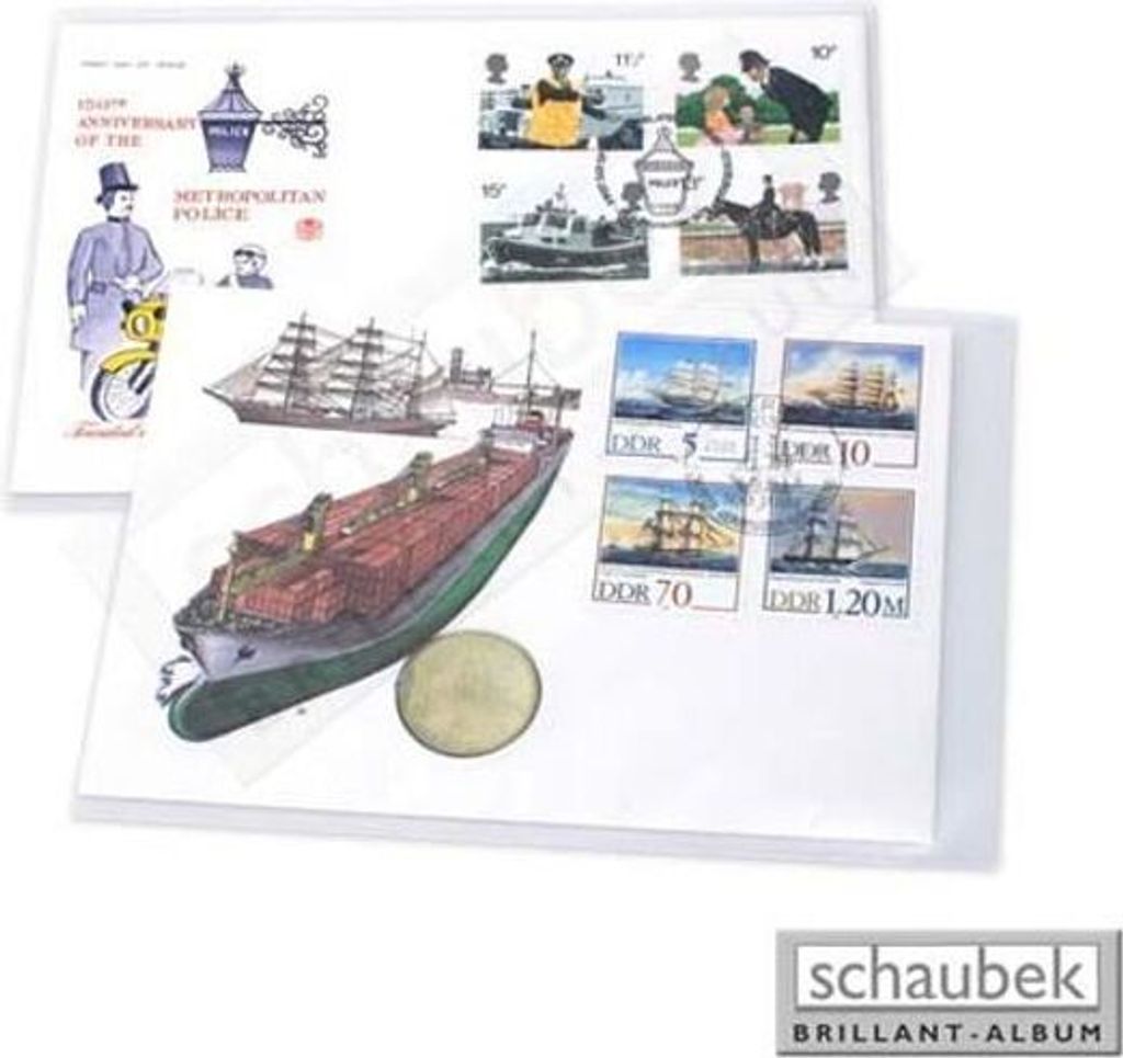 Schaubek FO-012/H Folienhüllen aus Hart-PVC für FDC 128 mm x 190 mm, Paket mit 100 Stück