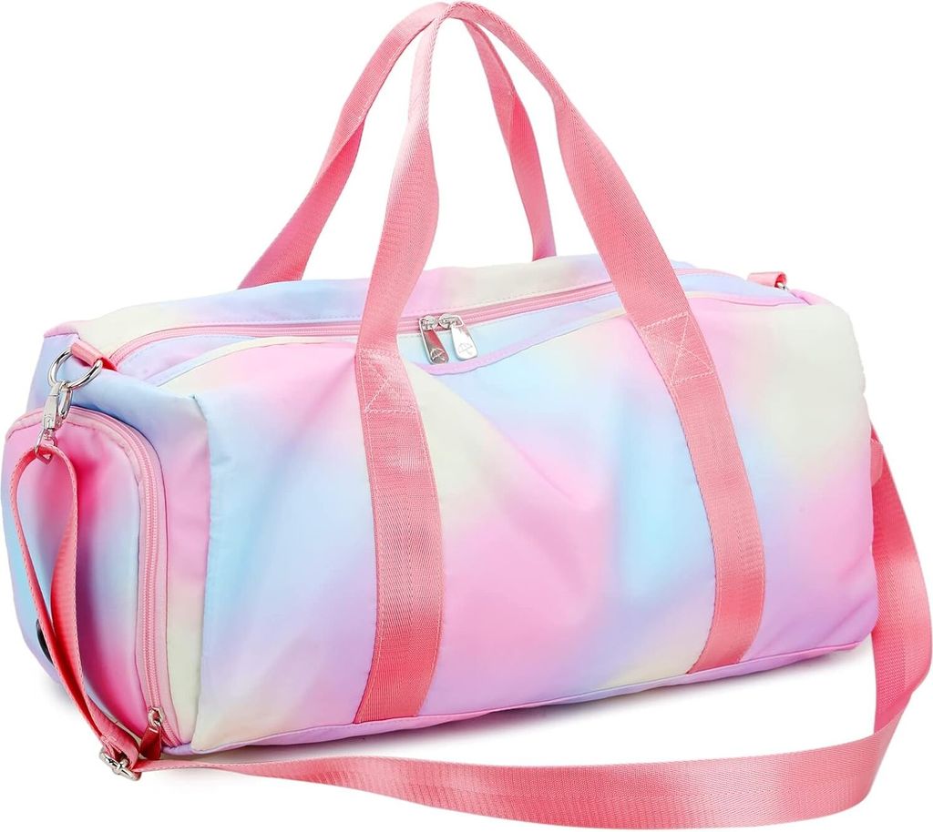 Sport-Sporttasche, Reisetasche für Damen und Mädchen mit Schuhfach, Nassfach