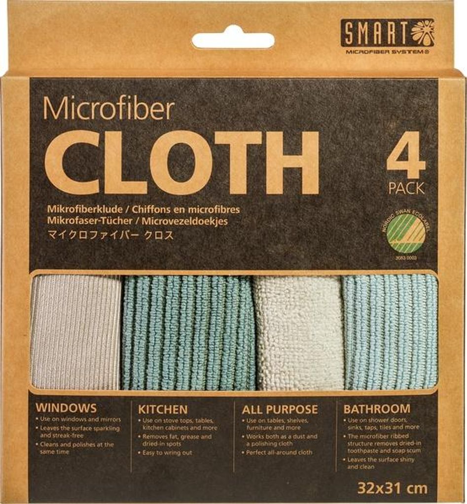 Smart Schoonmaakdoekjes Microvezel (4 stuks) Productafbeelding 