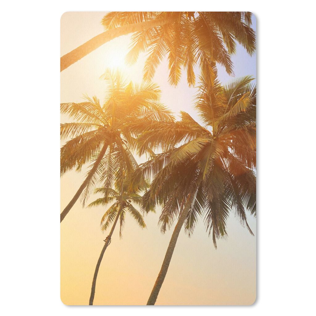 MuchoWow Mauspad Mousepad Palme - Sonne - Sommer - Tropisch 40x60 cm - Mousepads - Maus Mat - Pad - Mausunterlage - Schreibtisch Accesoire