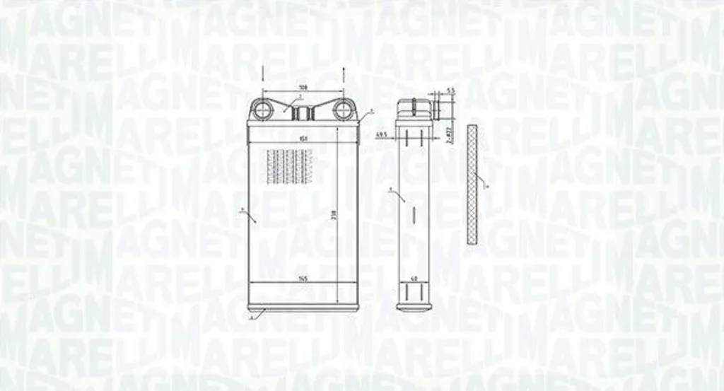 Échangeur de chaleur Magneti Marelli 350218472000 Chauffage Intérieur