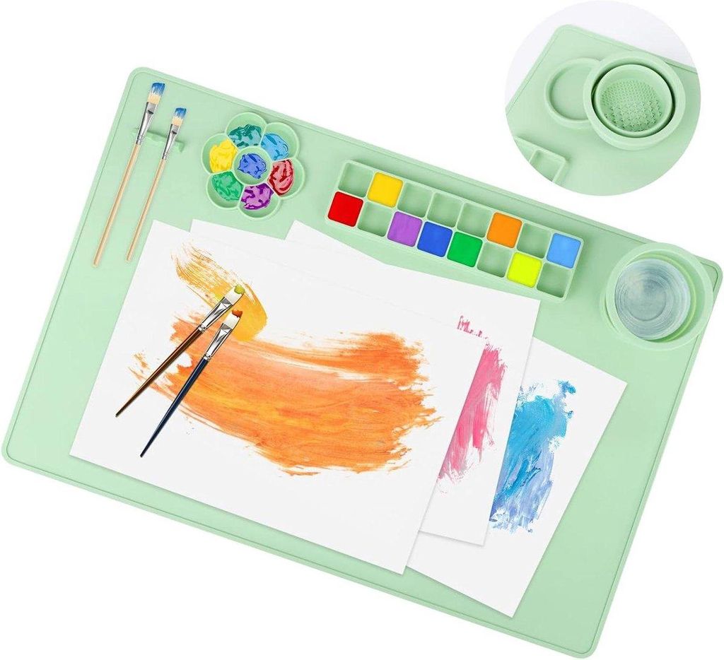Silikon-Bastelmatte 60 x 40 cm – Faltbare Silikon-Unterlage für Kinder