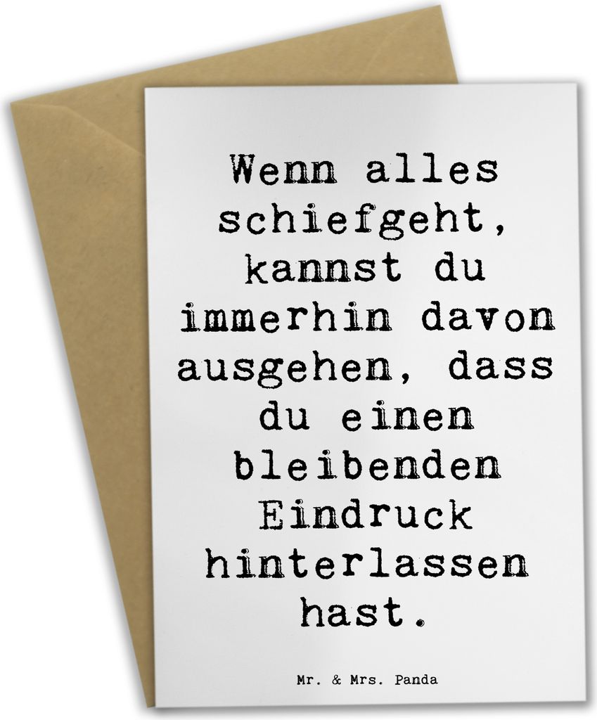 Mr. & Mrs. Panda Grußkarte Spruch Trost und Eindruck - Weiß - Geschenk, Gefühle, Zitat, Hoffnung, einladungskarten, weihnachtskarten, osterkarte...