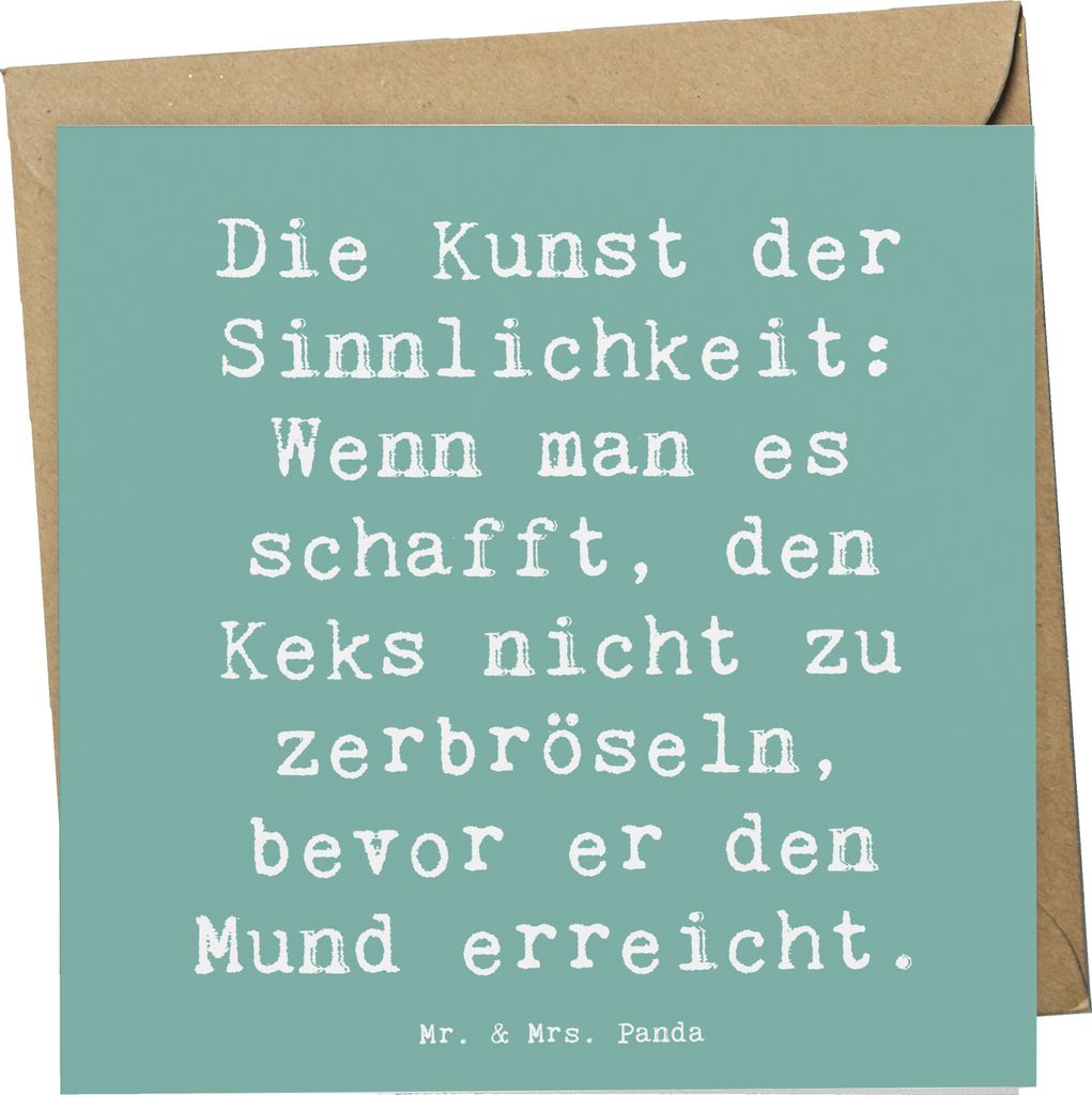 Mr. & Mrs. Panda Grußkarte Spruch Kunst der Sinnlichkeit - Meeresbrise - Geschenk, Natureinfluss, faltkarte, anlasskarte, Emotionen, Liebevoll ges...