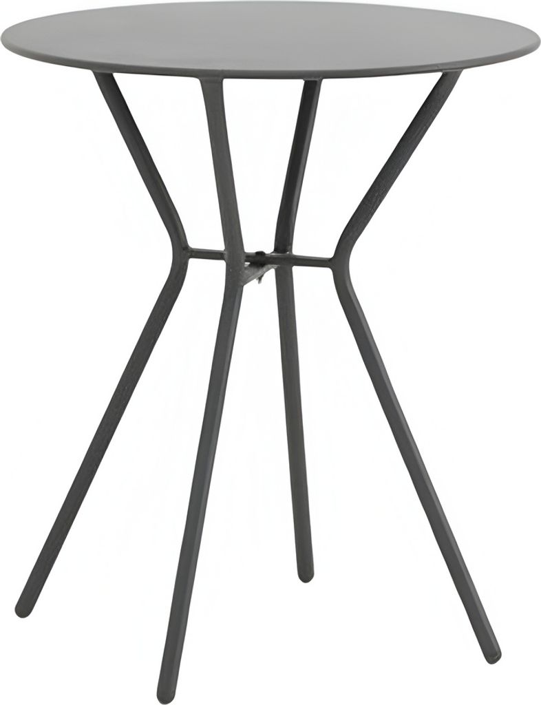 Bistrotisch rund 70x60cm Gartentisch Terrasse Balkon Balkontisch Tisch klein schwarz