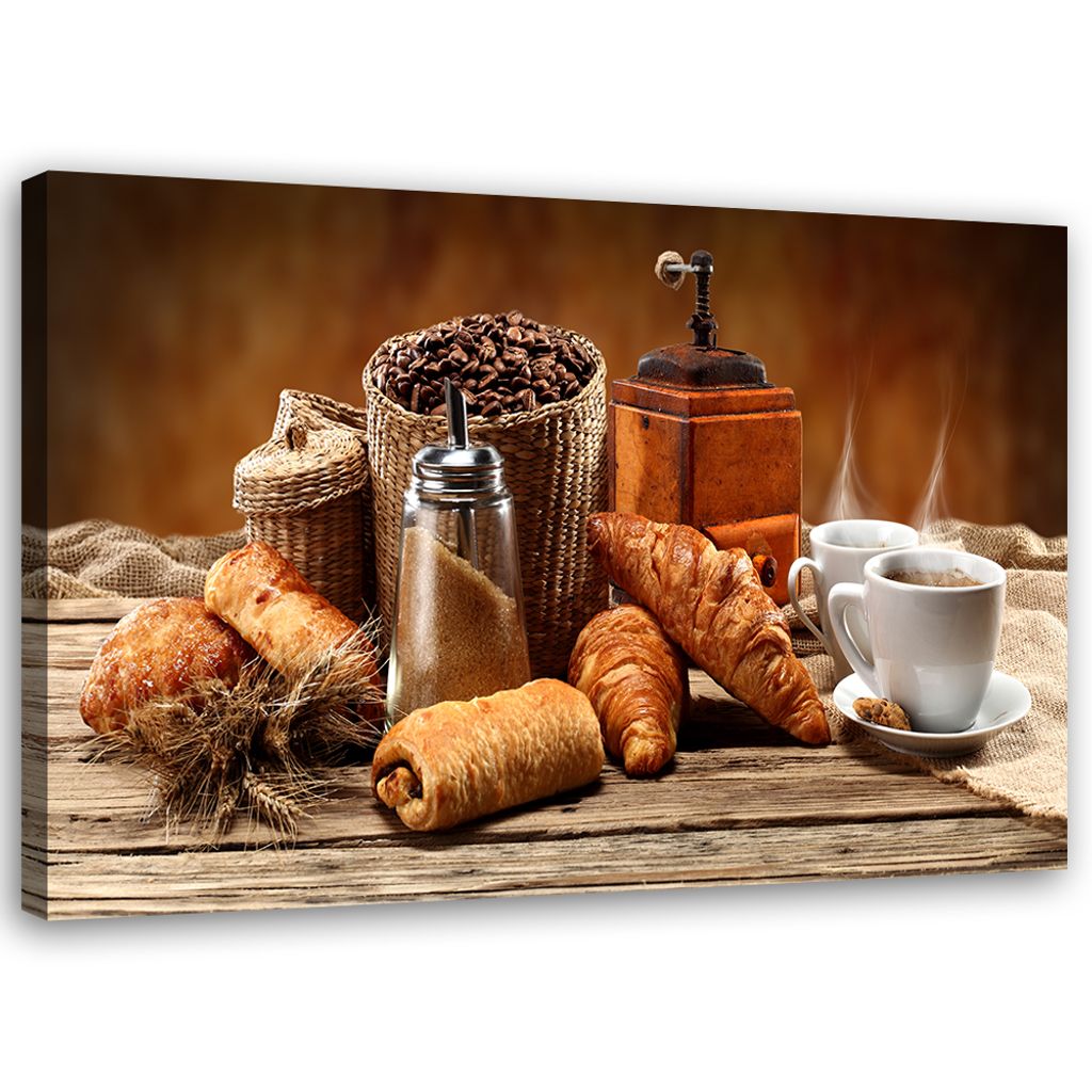 Leinwandbild Kunst-Druck 100x70 Bilder Essen & Getränke Tasse Kaffee