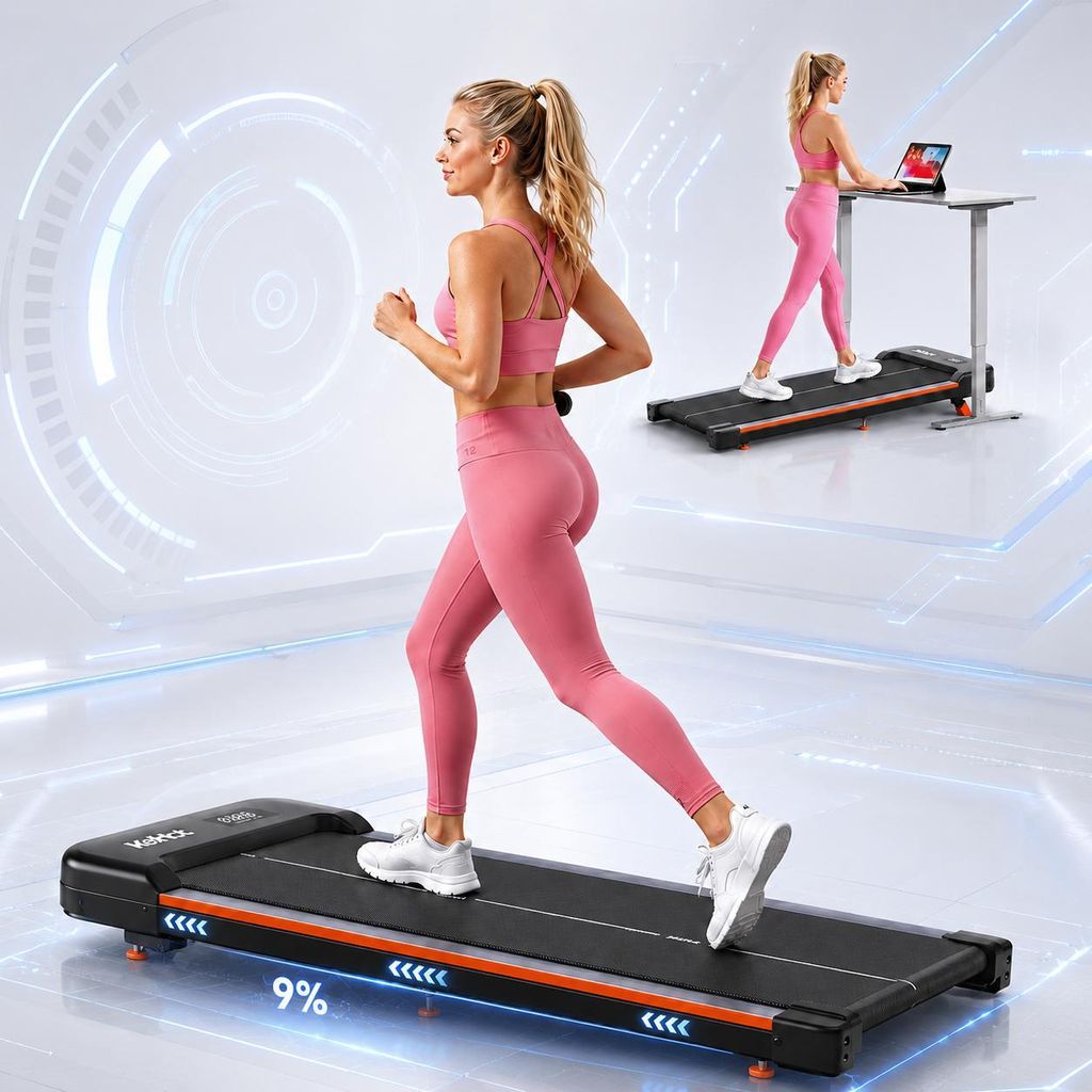 Kehot Walking Pad Laufband ultraflach 15 cm Bluetooth App Produktbild  KI-generiertes Bild
