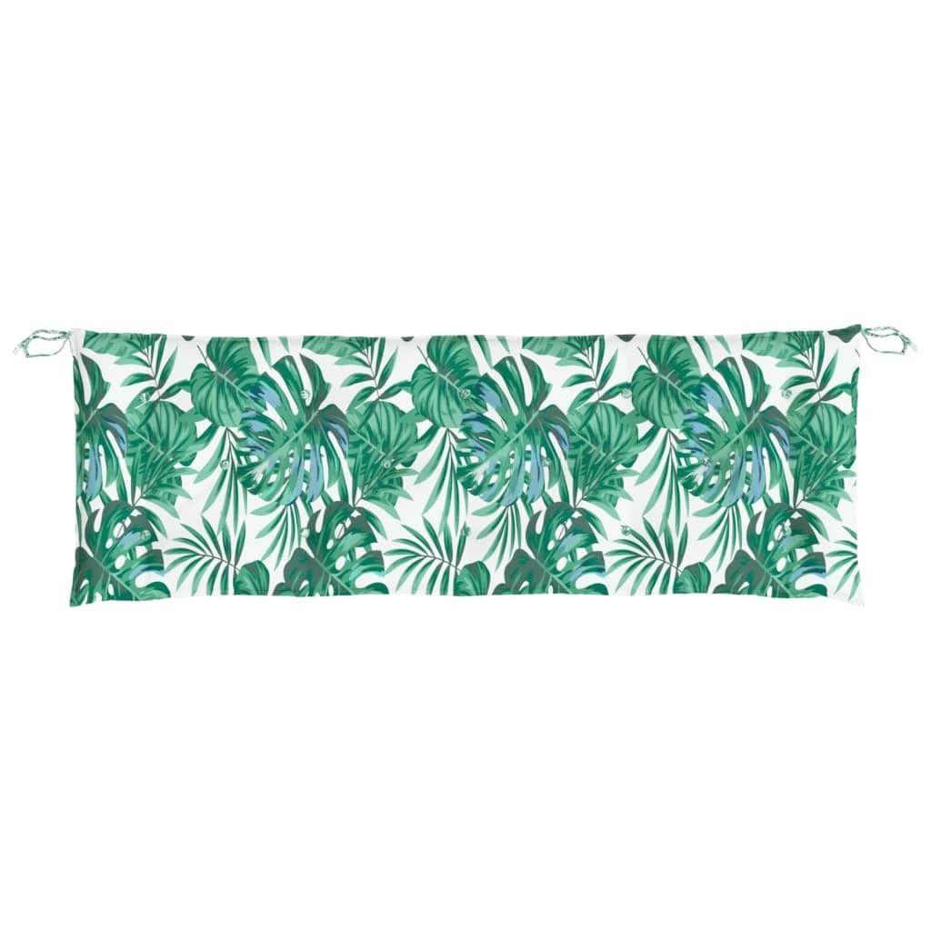 vidaXL Gartenbank-Auflage Blattmuster 150x50x7 cm Produktbild 