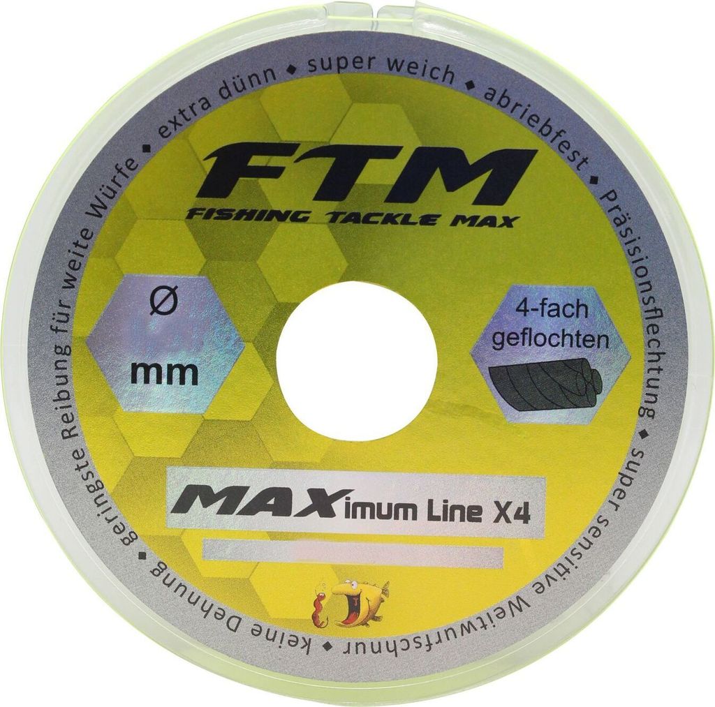 Schnur MAXimum geflochtene Angelschnur x4 150 m 0,08 mm - 4,2 kg