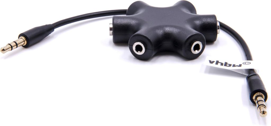 vhbw Audio Splitter Verteiler 6-fach Klinkenverteiler AUX Produktbild 