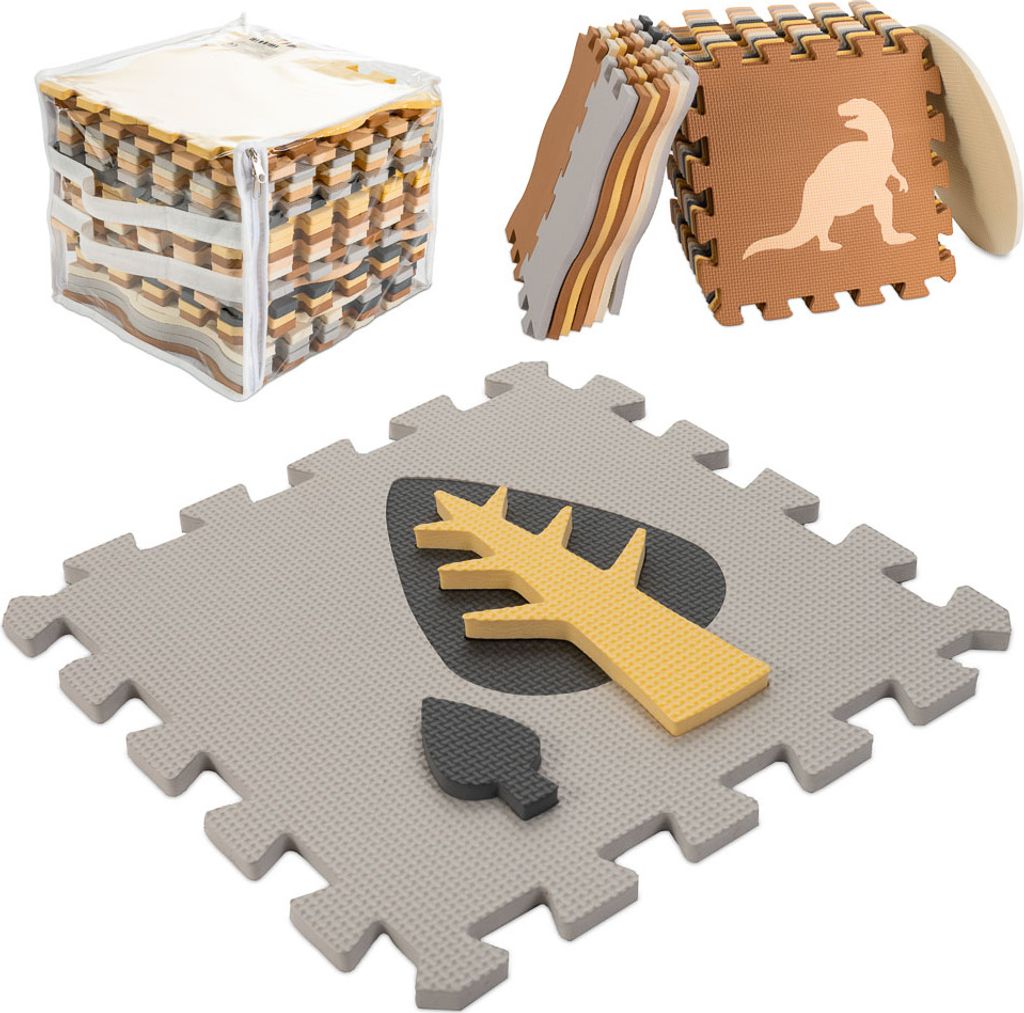 KIK Kontrastné penové puzzle 30 x 30 cm, 36 ks dinosaury, Obrázok produktu 13