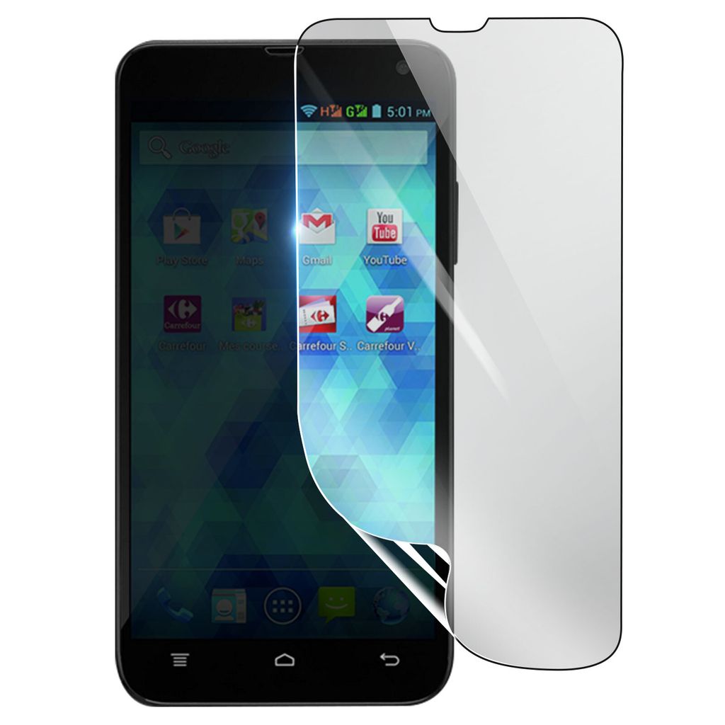 3mk, Stoß- und kratzfester Hydrogel Bildschirmschutz für Carrefour Smart 5, Transparent