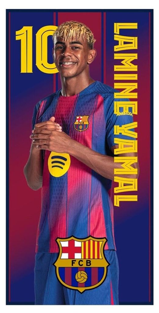 FC Barcelona, Lamine Yamal, 2002, microvezeldoek, blauw, Productafbeelding 