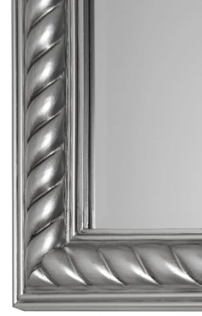 Miroir Mural de Style Baroque Argenté pour Décoration Murale Chic - 3