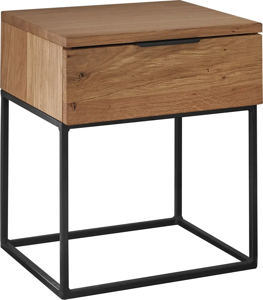 Table de chevet Seppo en bois de pin massif robuste 45x52x40 cm