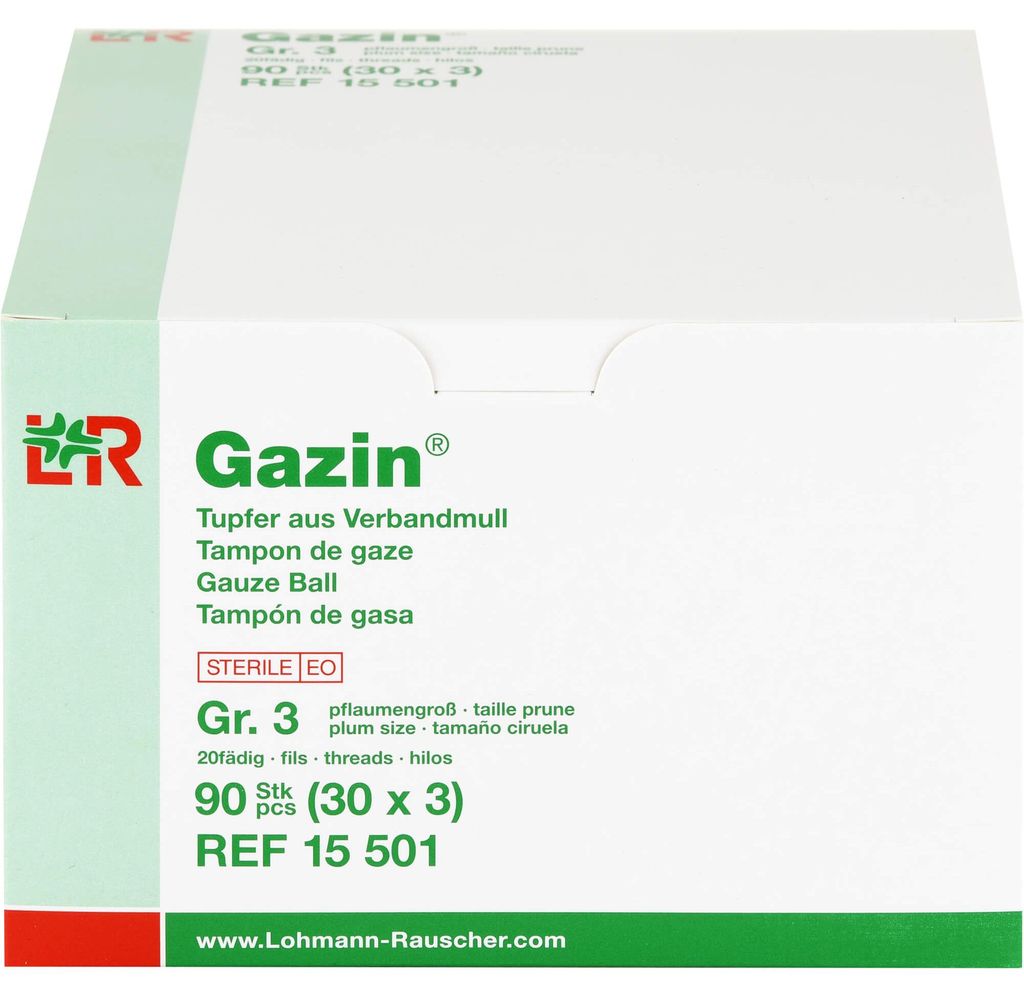 Gazin Tupfer pflaumengroß steril Gr. 3, 90 St. Tupfer