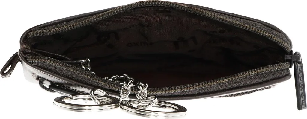 Portachiavi in Pelle Oxmox Marrone Scuro - Design Circle Bloom - 3