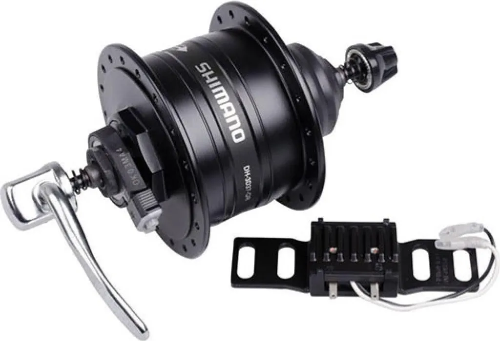 Dynamo moyeu Shimano HD-3D37 3W 36 trous Center Lock avec blocage noir