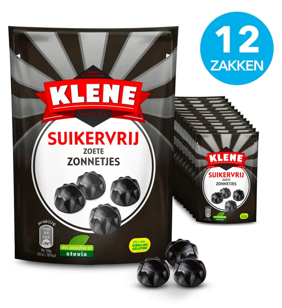 Réglisse Klene Sweet Sunshine - Lot de 12 pour ne jamais être à court