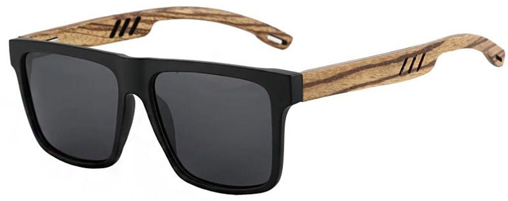 VeyRey Nerd-Sonnenbrille aus Holzimitat Surance schwarz fassung schwarz gläser Univerzální