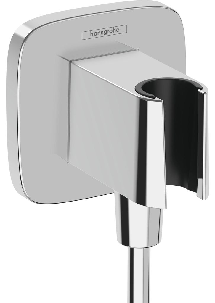 hansgrohe FixFit Q Wandanschluss mit Brausehalter, chrom, 1 Stk.