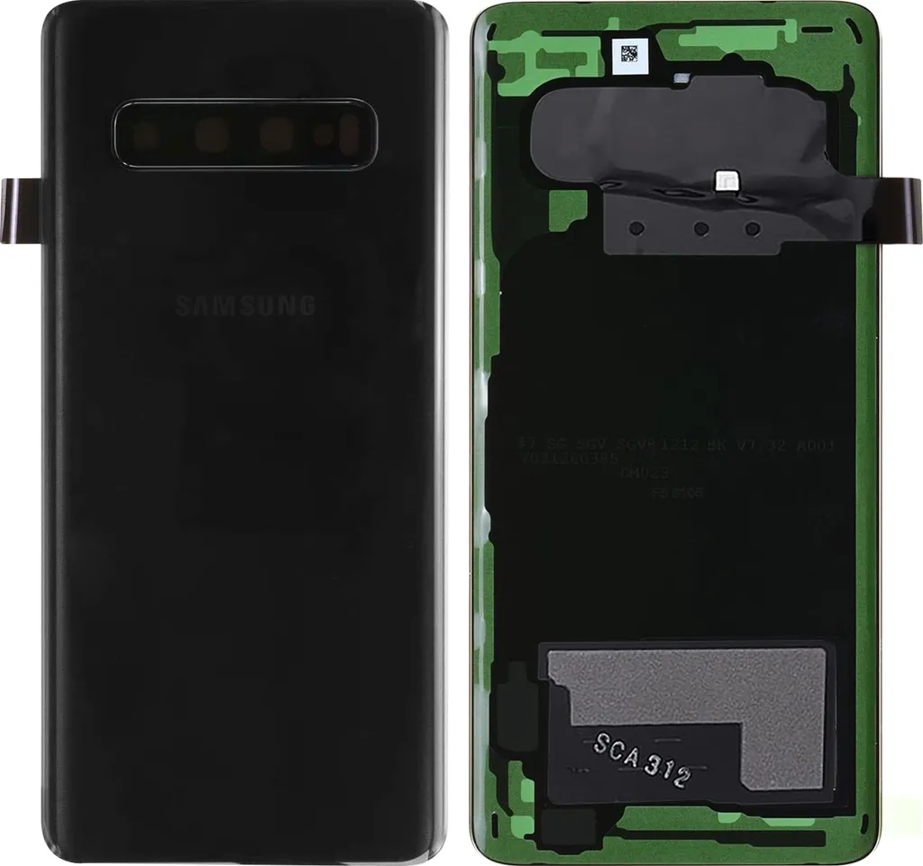 Vitre arrière Samsung Galaxy S10 Prism Black - Cache batterie d'origine