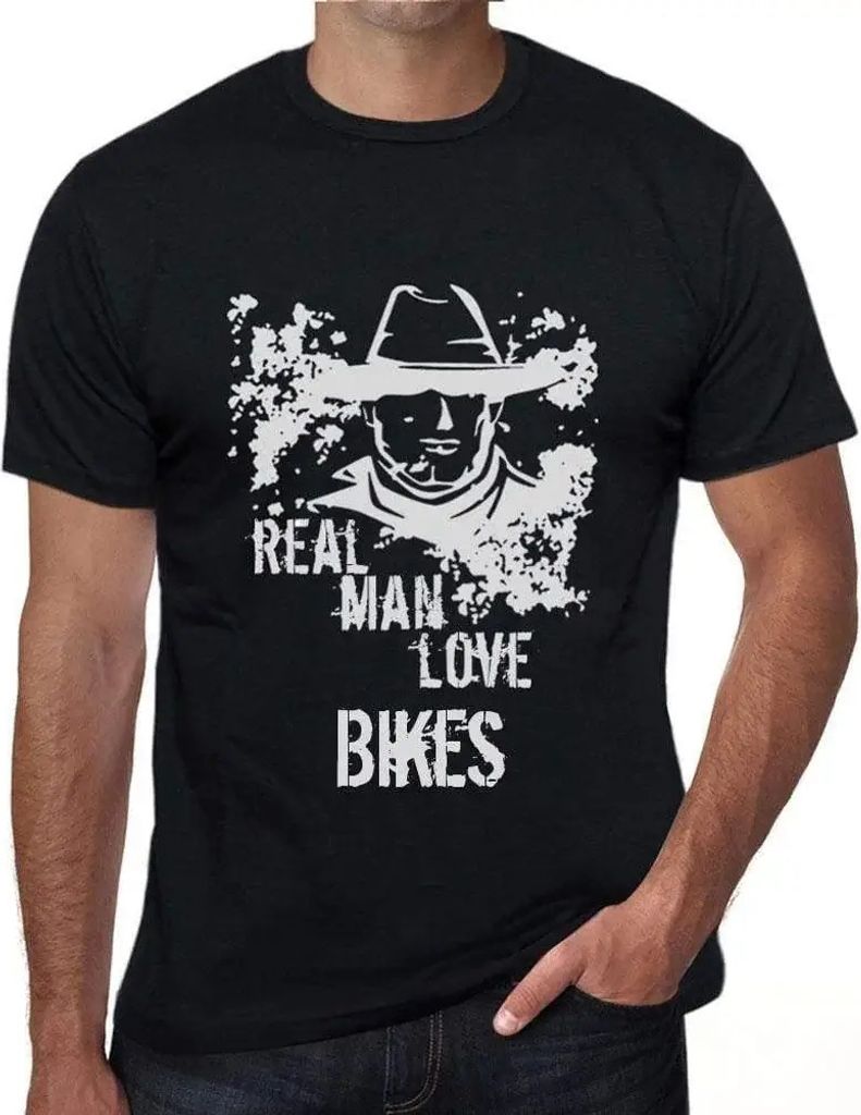 Herren Grafik T-Shirt Echte Männer lieben Fahrräder – Real Men Love Bikes – Öko-Verantwortlich Vintage Jahrgang Kurzarm Lustige Druck Geburt...