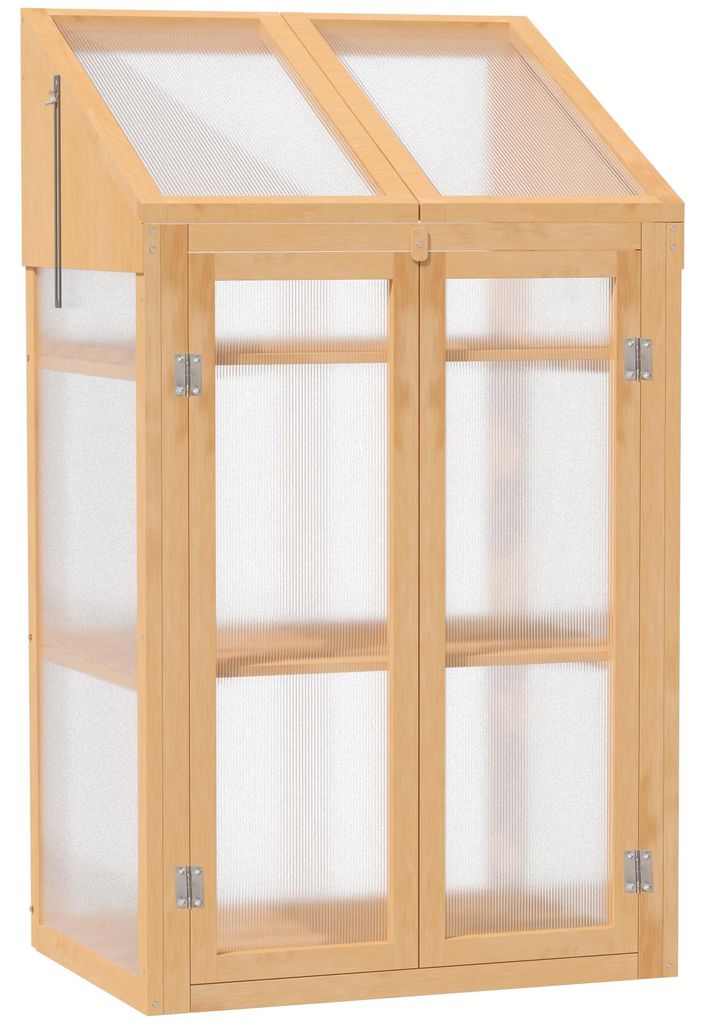 Châssis de culture en bois Outsunny, mini-serre 70 x 50 x Image du produit 