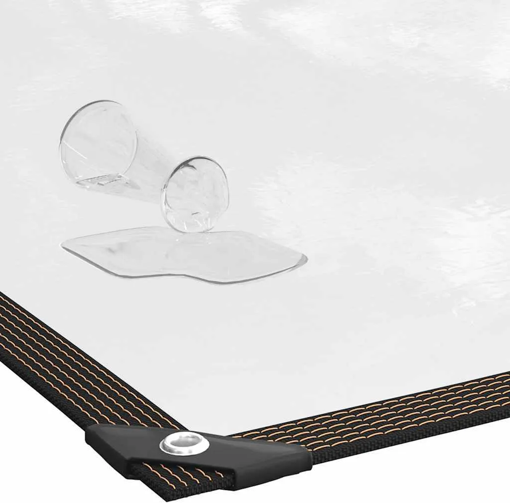 Bâche transparente 3x6 m imperméable avec œillets en polyéthylène PE - 3