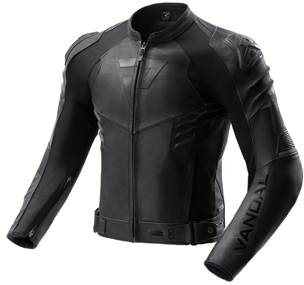 Rebelhorn Vandal 2 Motorrad Lederjacke, schwarz, 54 Produktbild 