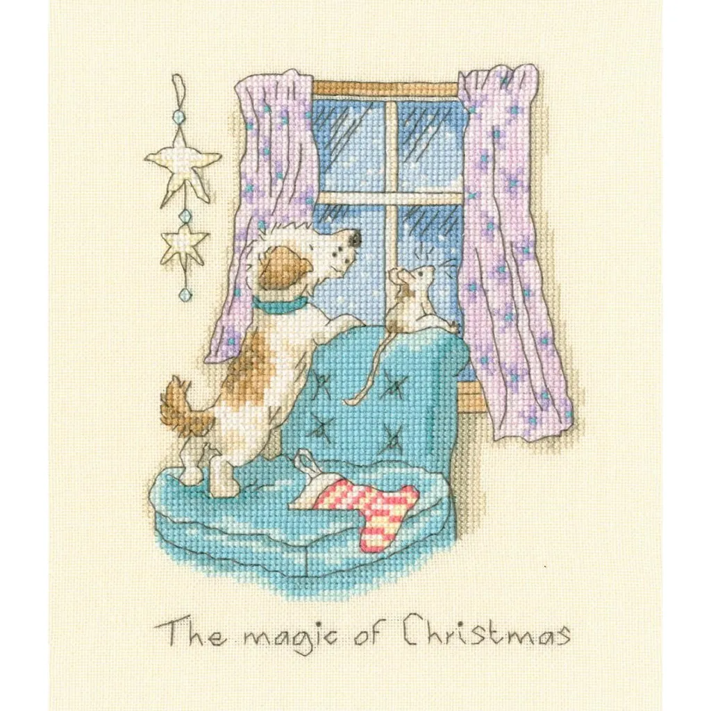 Cadeau Broderie Noël : Kit Point de Croix Complet 14x19cm à Réaliser