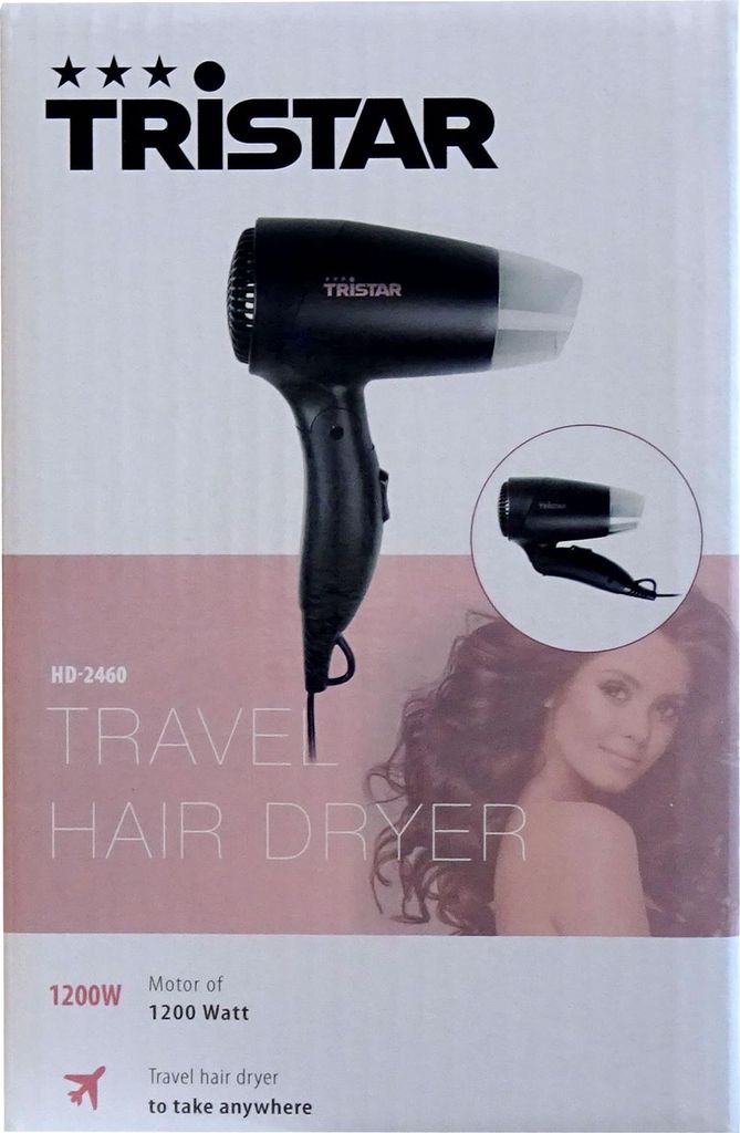 Tristar HD-2460 klappbarer Reise-Fön schwarz 1200W