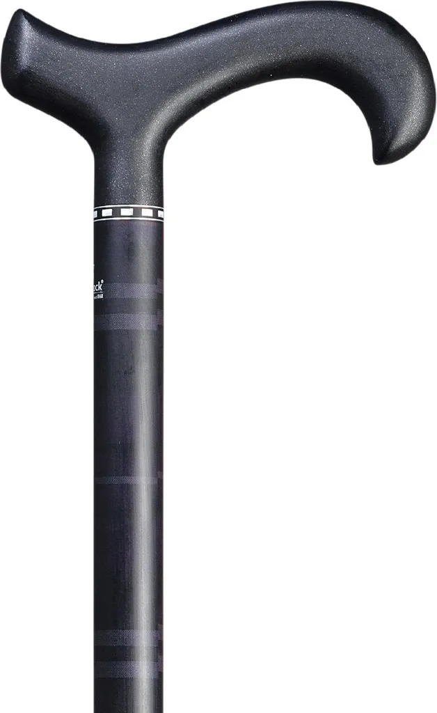 Canne de marche ergonomique Carbon-Derby Karo bleu style britannique