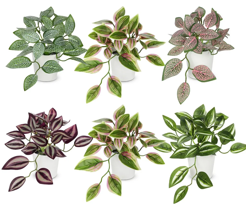 Plantes artificielles tombantes et en pot, décor végétal pour la maison