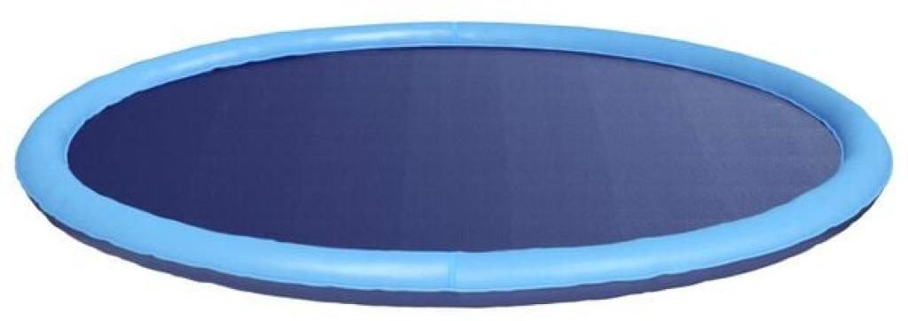 Zimilo Splash Pad für Kinder und Hunde, Faltbar, Ø 200 x 9 cm, blau, Wasserspielmatte aus PVC mit Sprinkler für den Außenbereich
