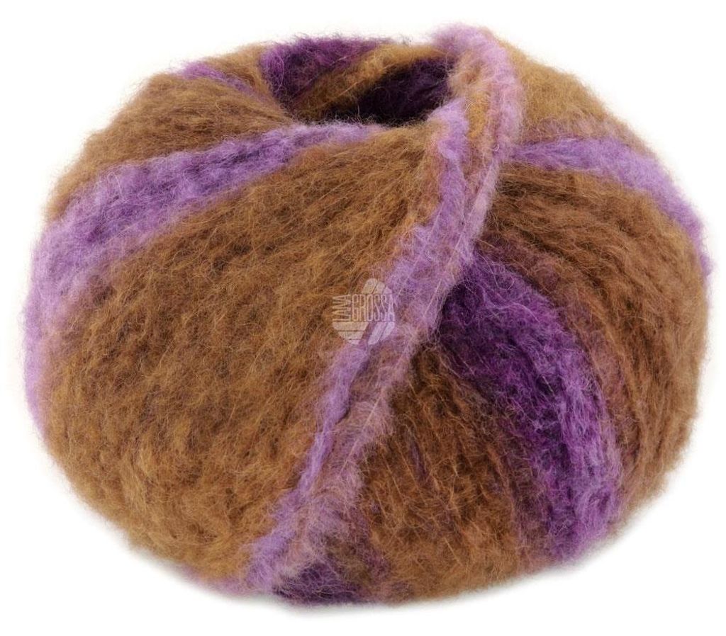 Lana Grossa - Gigante 0004 lila khaki umbra dunkelviolett Produktbild 