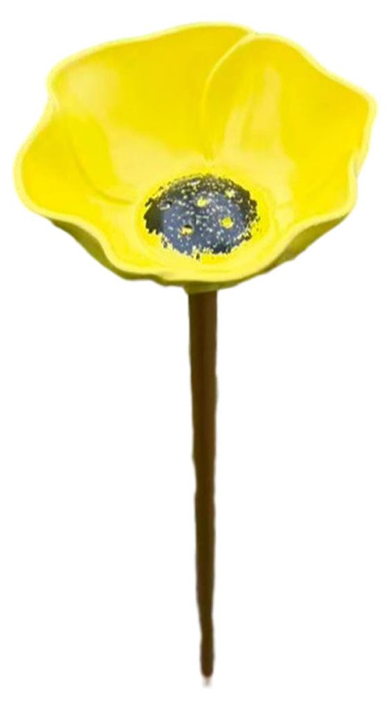 Metallener Blumenstecker, Insektentränke, Mini-Vogelbad, Trinkschale für Bienen, Schmetterlinge und Vögel, Gartendekoration