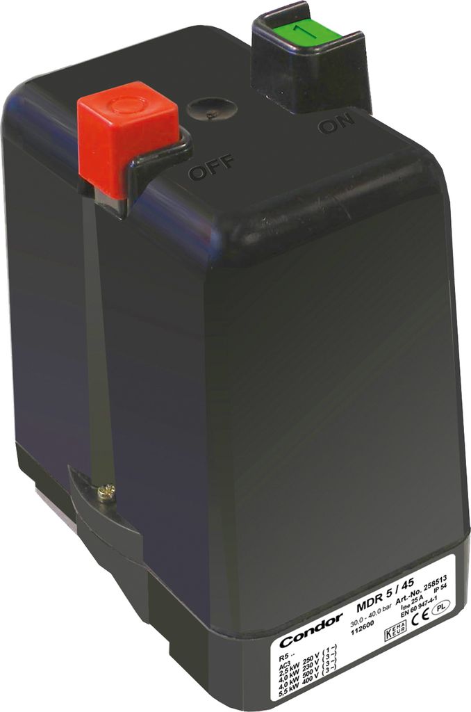 ELMAG Druckschalter CONDOR, MDR 5/16 K, 400 Volt (ACHTUNG: ohne Motorschutzrelais und Entlastungsventil)