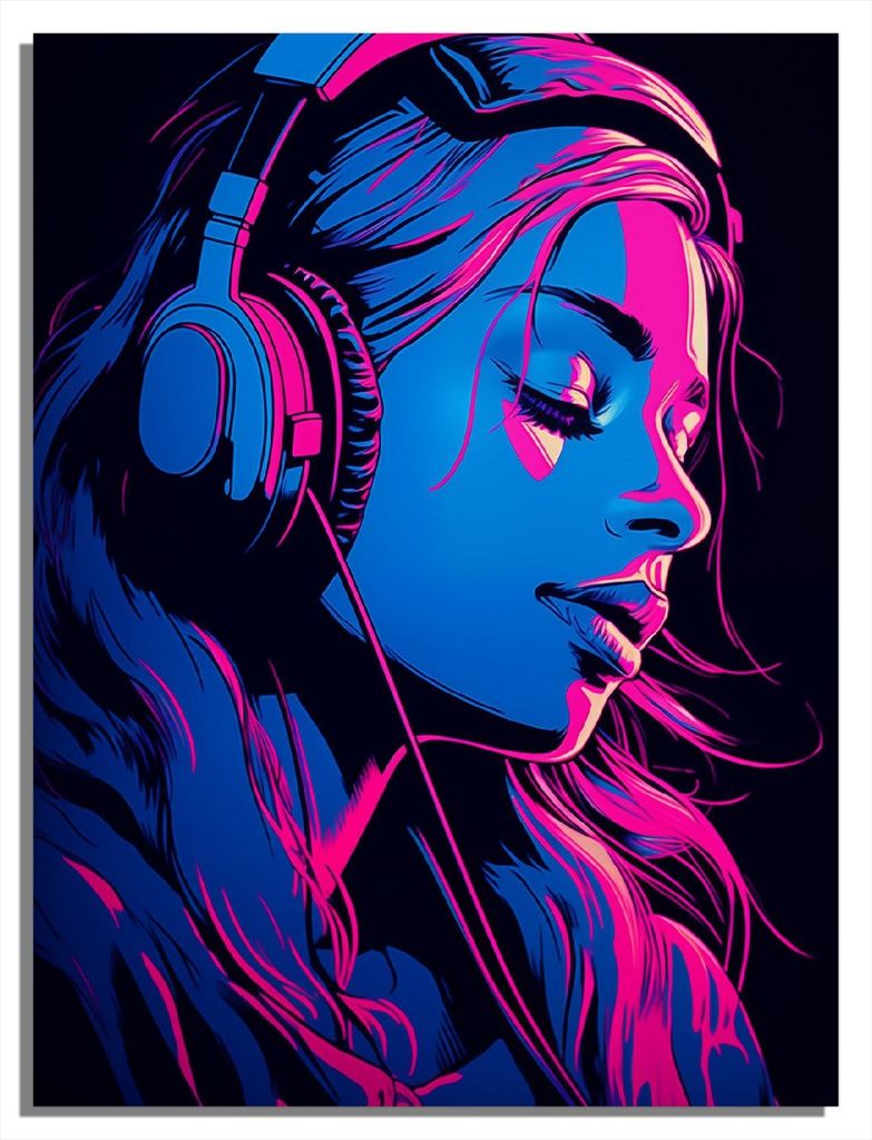 Wallario Sticker / Aufkleber für Kühlschrank / Geschirrspüler / Küchenschränke, selbstklebende Folie - 60 x 80 cm, Motiv: Im Reich der Musik