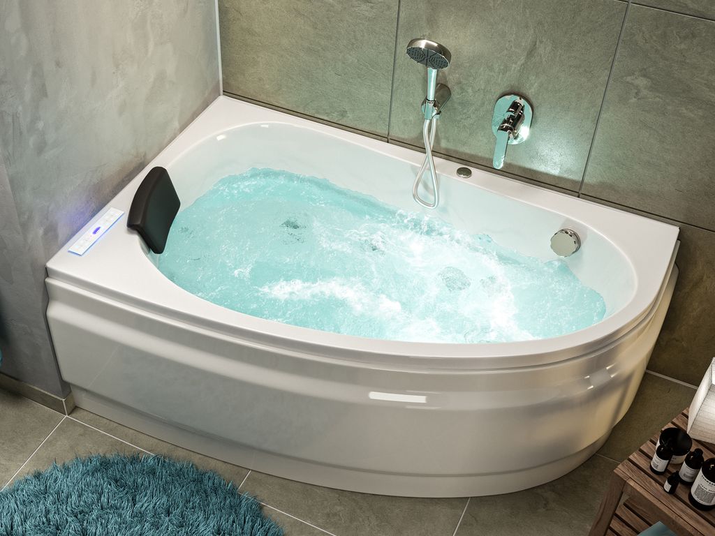 Eck Whirlpool Stardust 150x95 links Germany 22 Düsen Befüllung Überlauf : Befüllung über den Überlauf Varianten: Befüllung über den Überlauf