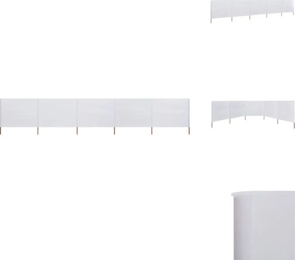 Frangivento da Campeggio vidaXL 600 cm - Tessuto Resistente Bianco