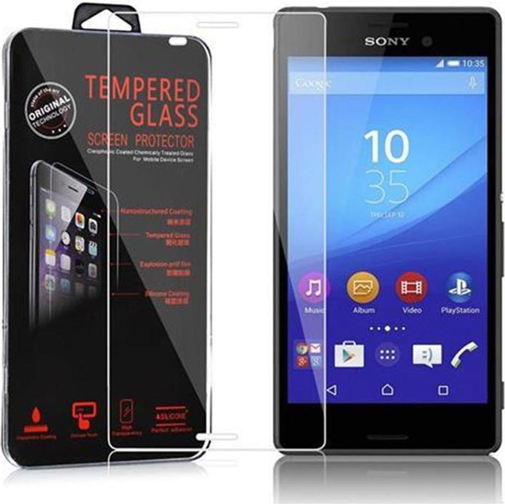 Cadorabo Panzer Folie für Sony Xperia M4 / M4 AQUA Schutzfolie in Transparent Gehärtetes Tempered Display-Schutzglas