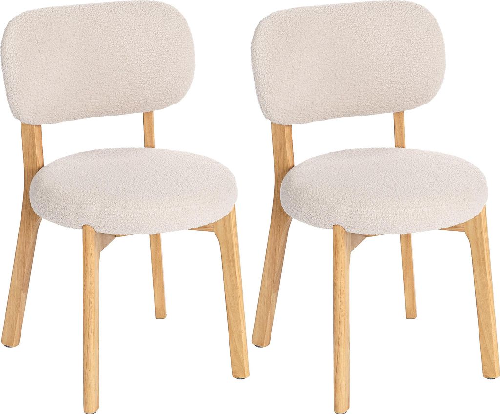 HOMCOM, set di 2 sedie da pranzo, sedia da cucina con Immagine del prodotto 