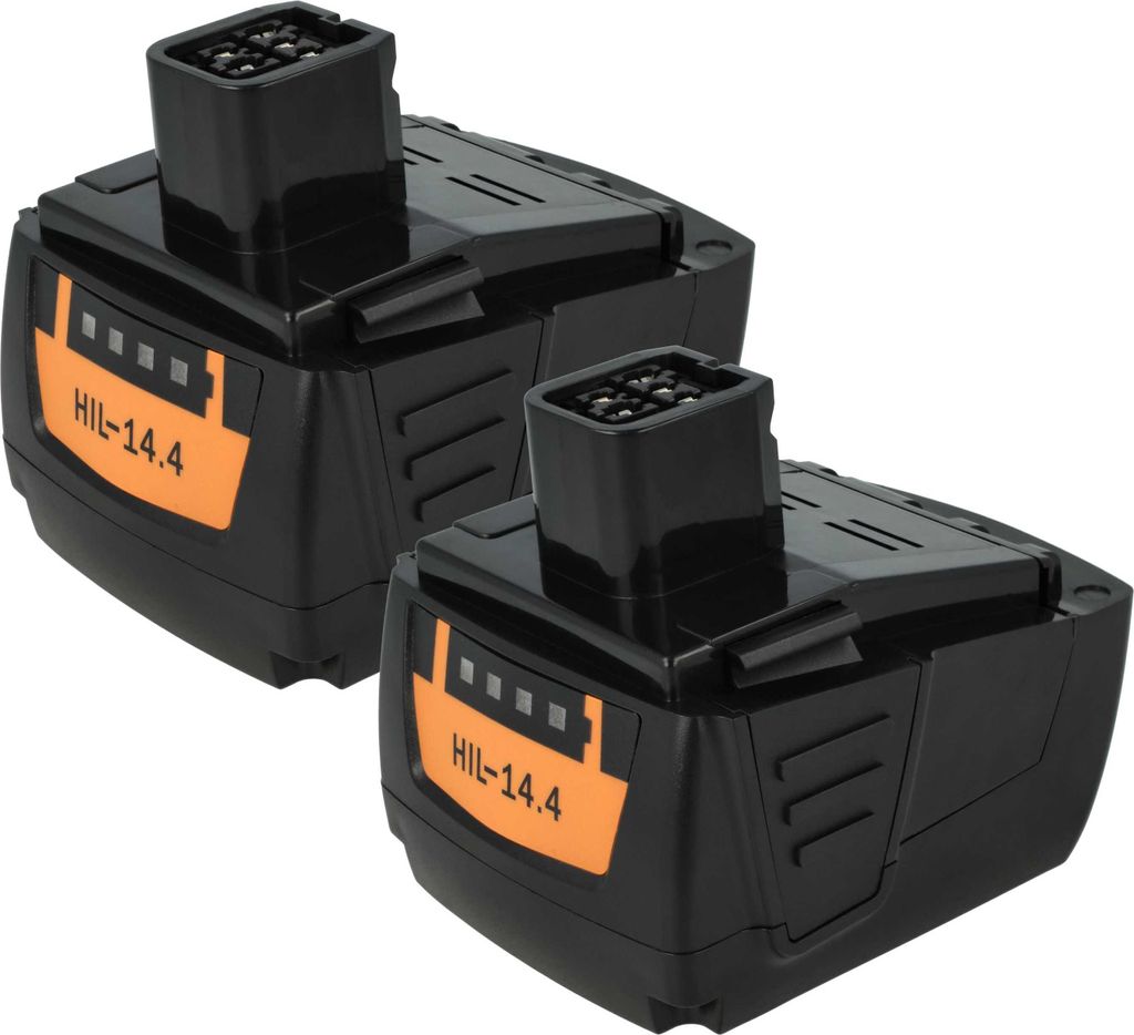 vhbw 2x Akku kompatibel mit Hilti SFL Flashlight, SID 144-A CPC Impact Driver, SIW 144-A CPC Impact Wrench Werkzeug (4000 mAh, Li-Ion, 14,4 V)