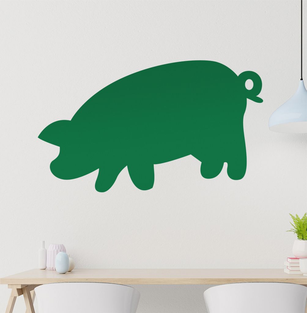 Schwein Wandtattoo in 6 Größen - Wandaufkleber Wall Sticker - Dekoration, Küche, Wohnzimmer, Schlafzimmer, Badezimmer