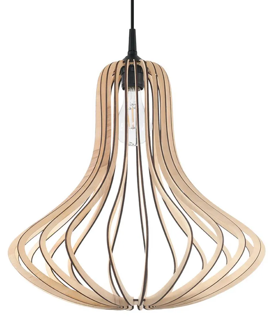 Lustre en bois au design géométrique ELZA pour salon et salle à manger